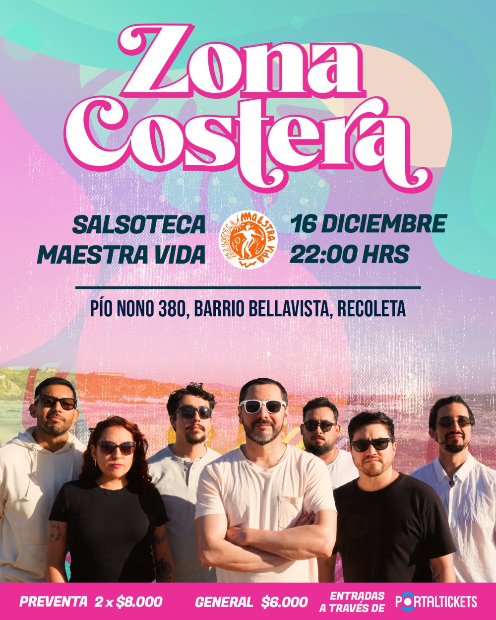 Flyer ZONA COSTERA EN MAESTRA VIDA