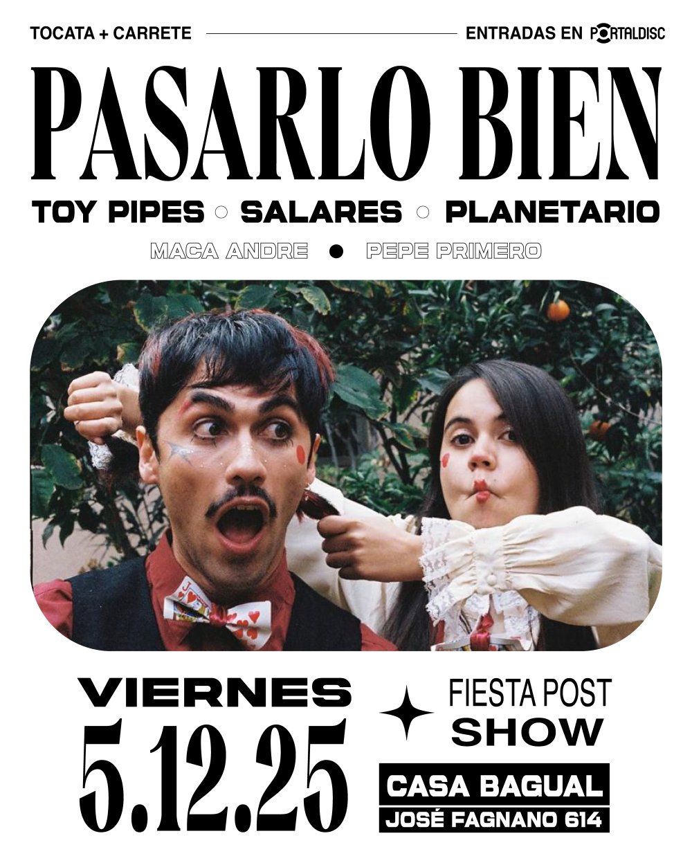 Flyer PASARLO BIEN EN CASA BAGUAL