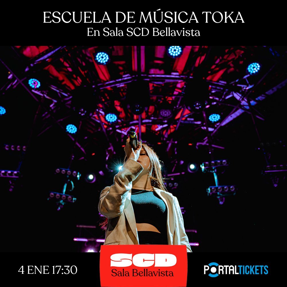 Flyer PRESENTACIÓN DE ALUMNOS ESCUELA DE MÚSICA TOKA EN SALA SCD BELLAVISTA