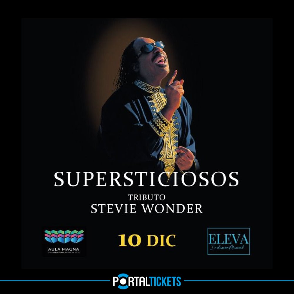 Flyer HOMENAJE EN VIDA A STEVIE WONDER EN MANUEL DE SALAS