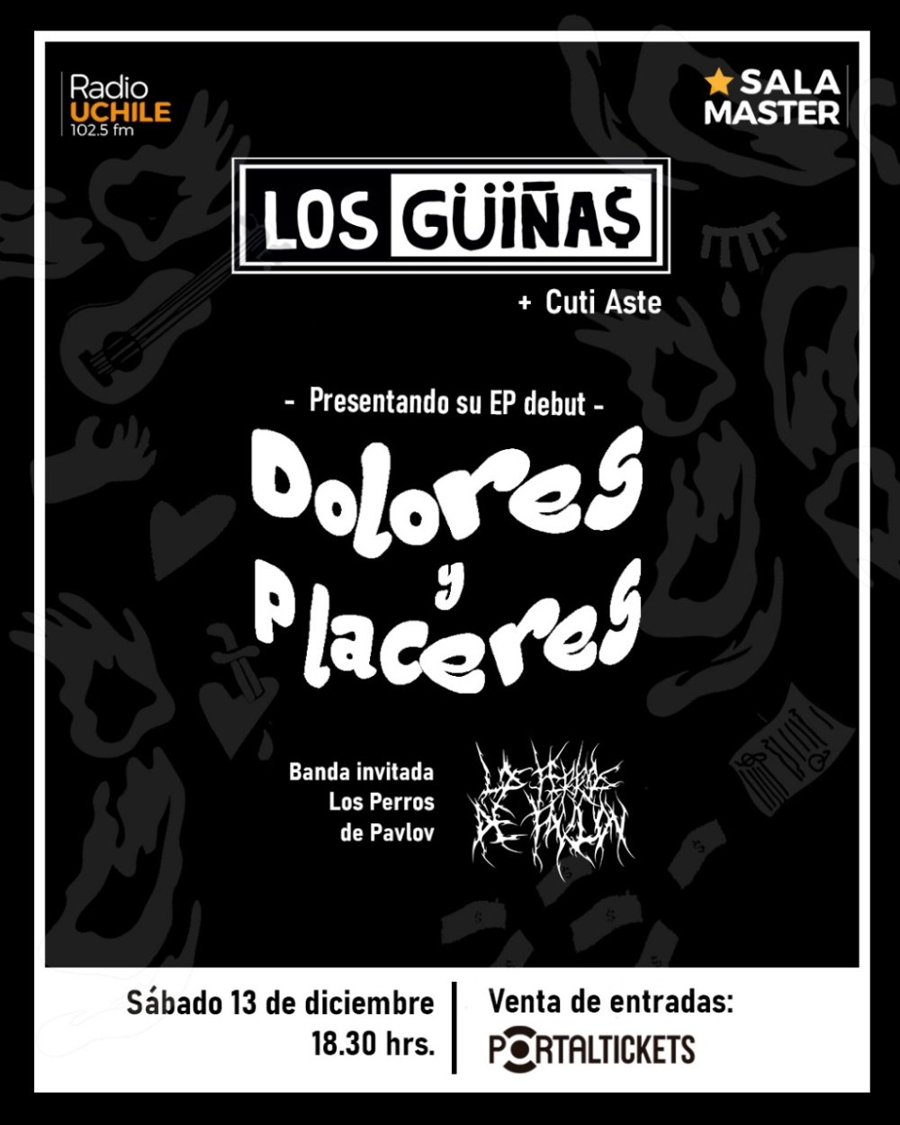 Flyer LOS GÜIÑAS (FT CUTI ASTE) LANZAN SU EP DEBUT EN SALA MASTER