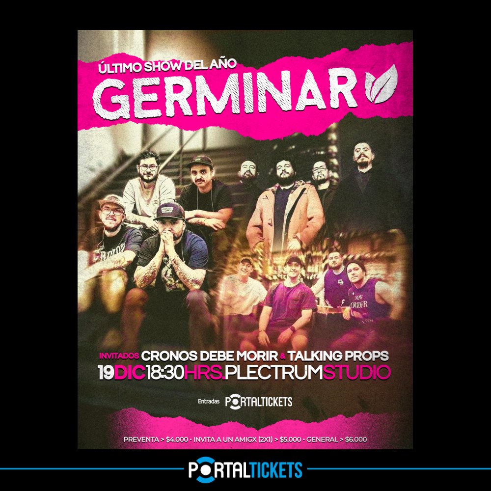 Flyer GERMINAR ÚLTIMO SHOW DEL AÑO EN PLECTRUM
