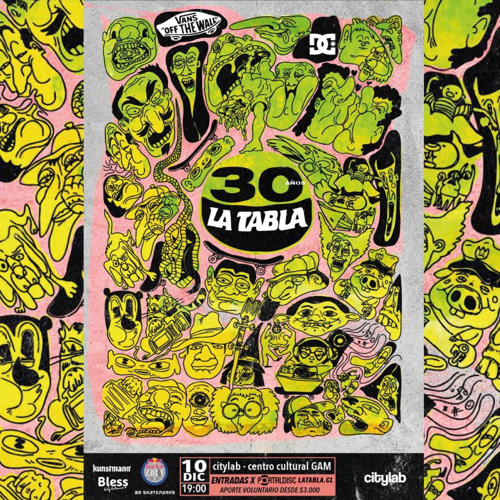 Flyer Evento LA TABLA: 30 AÑOS EN CITYLAB, GAM