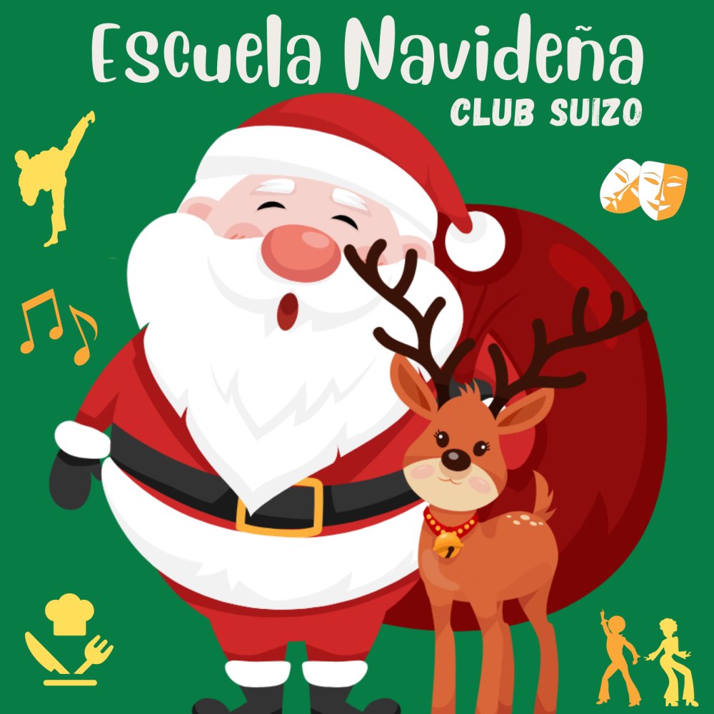 Flyer Evento ESCUELA NAVIDEÑA EN CLUB SUIZO