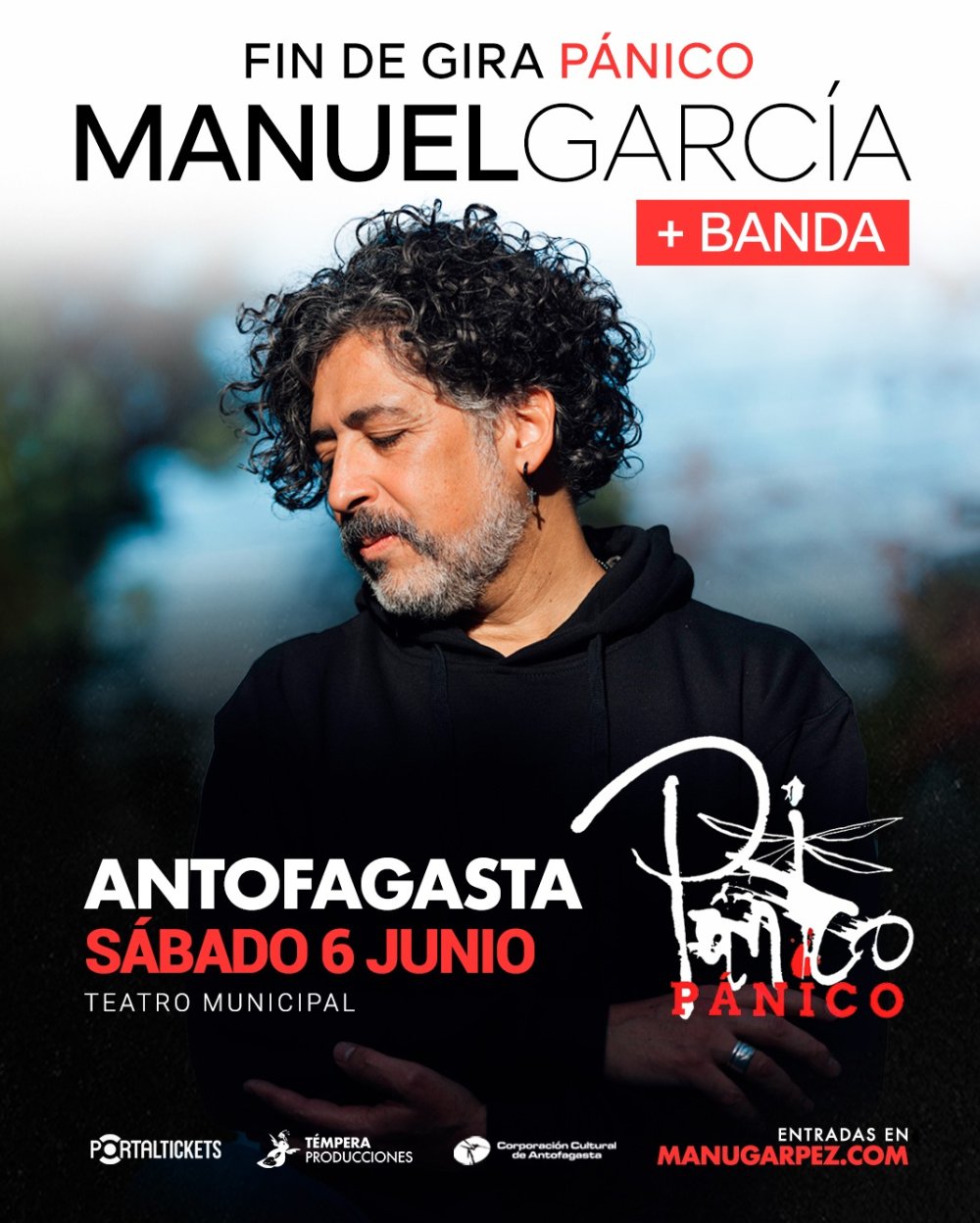 Flyer MANUEL GARCÍA EN TEATRO MUNICIPAL DE ANTOFAGASTA