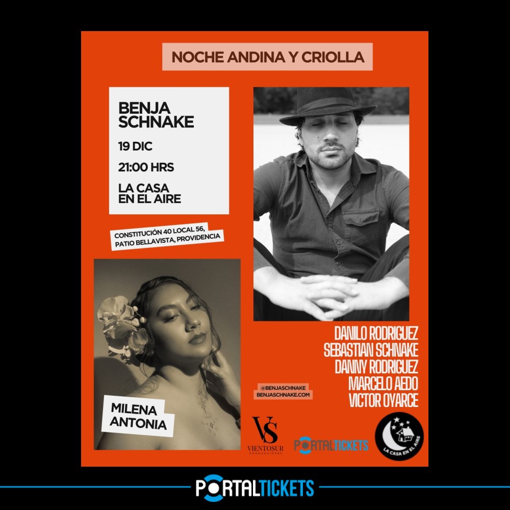 Flyer NOCHE ANDINA Y CRIOLLA EN LA CASA EN EL AIRE