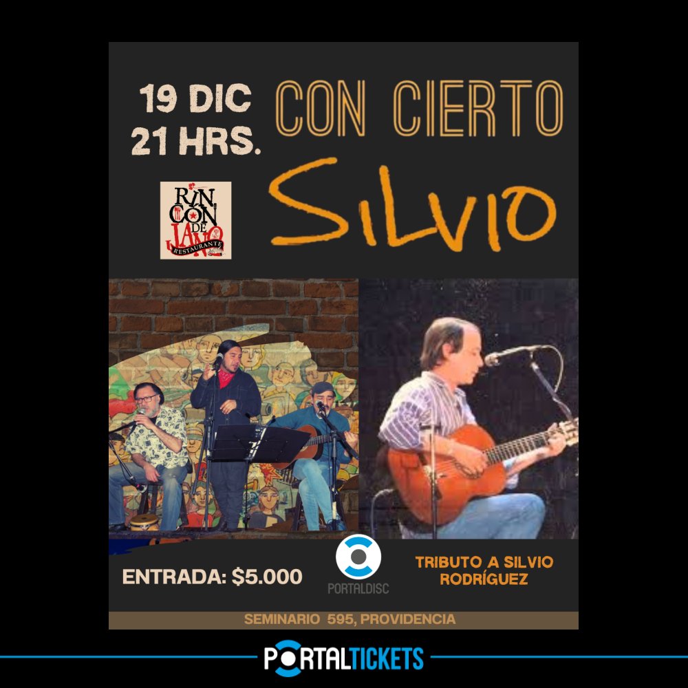 Flyer CON CIERTO SILVIO EN EL RINCÓN DE JANO