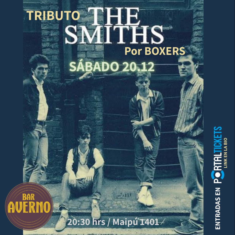 Flyer TRIBUTO A THE SMITHS EN EL EL AVERNO, CONCEPCIÓN