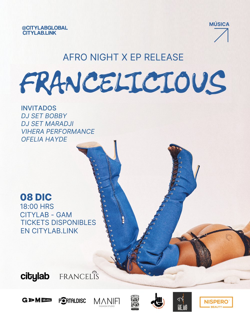 Flyer Evento FRANCELICIOUS EN CITYLAB, GAM