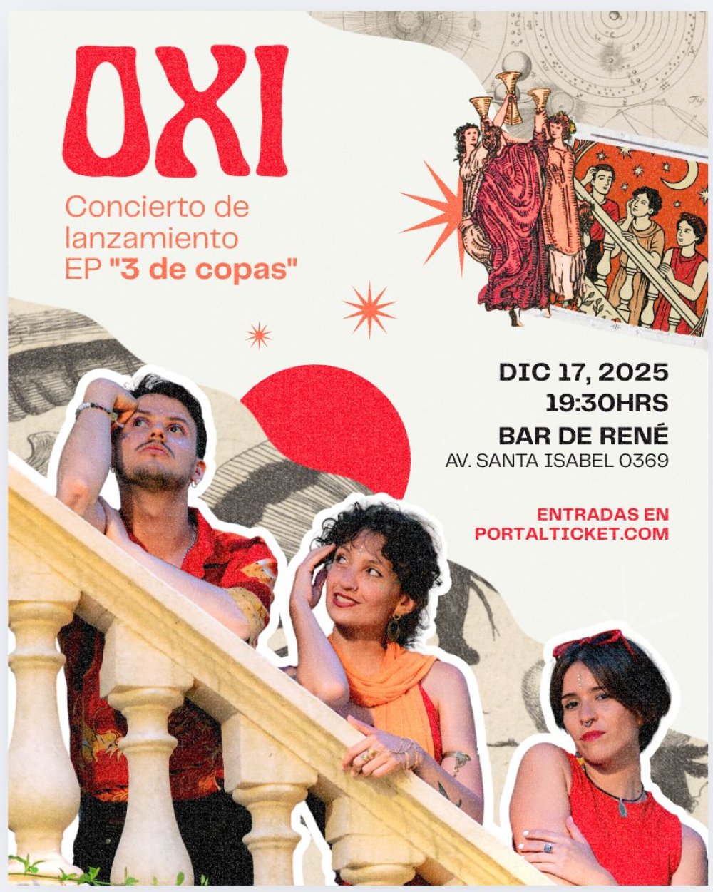 Flyer OXI: LANZAMIENTO EN BAR DE RENÉ