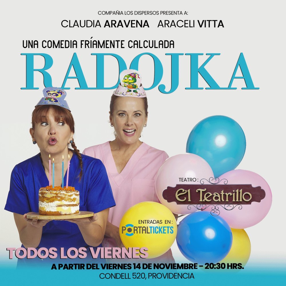Flyer RADOJKA: UNA COMEDIA FRIAMENTE CALCULADA EN EL TEATRILLO - VIERNES 19 DICIEMBRE