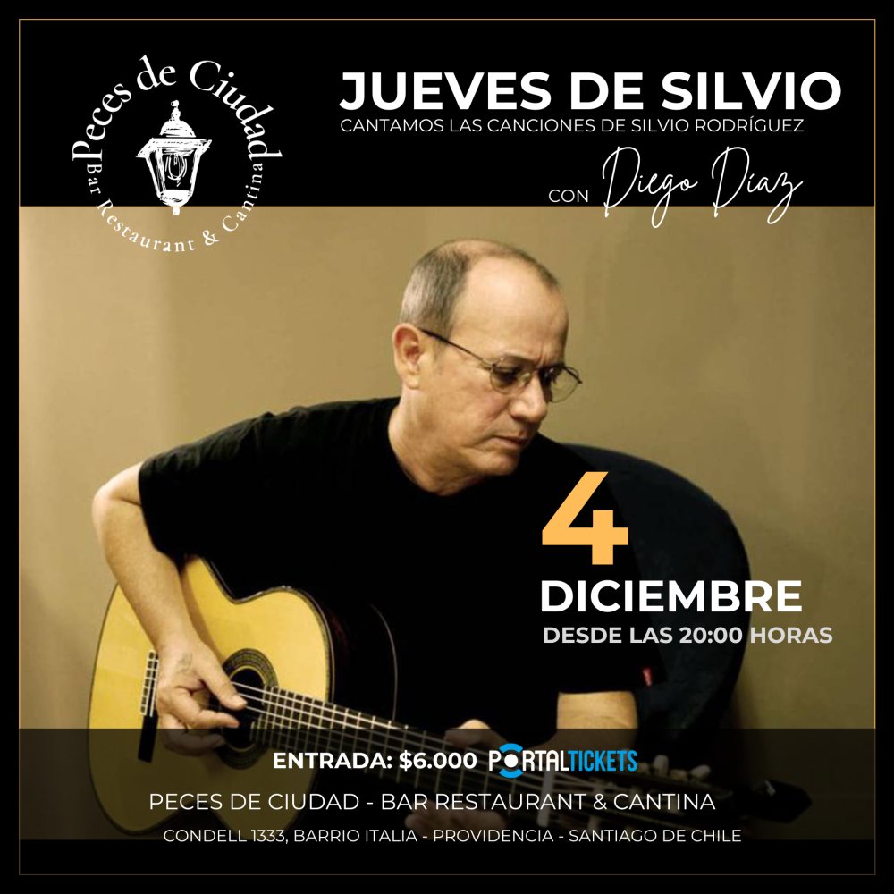 Flyer Evento JUEVES DE SILVIO EN PECES DE CIUDAD