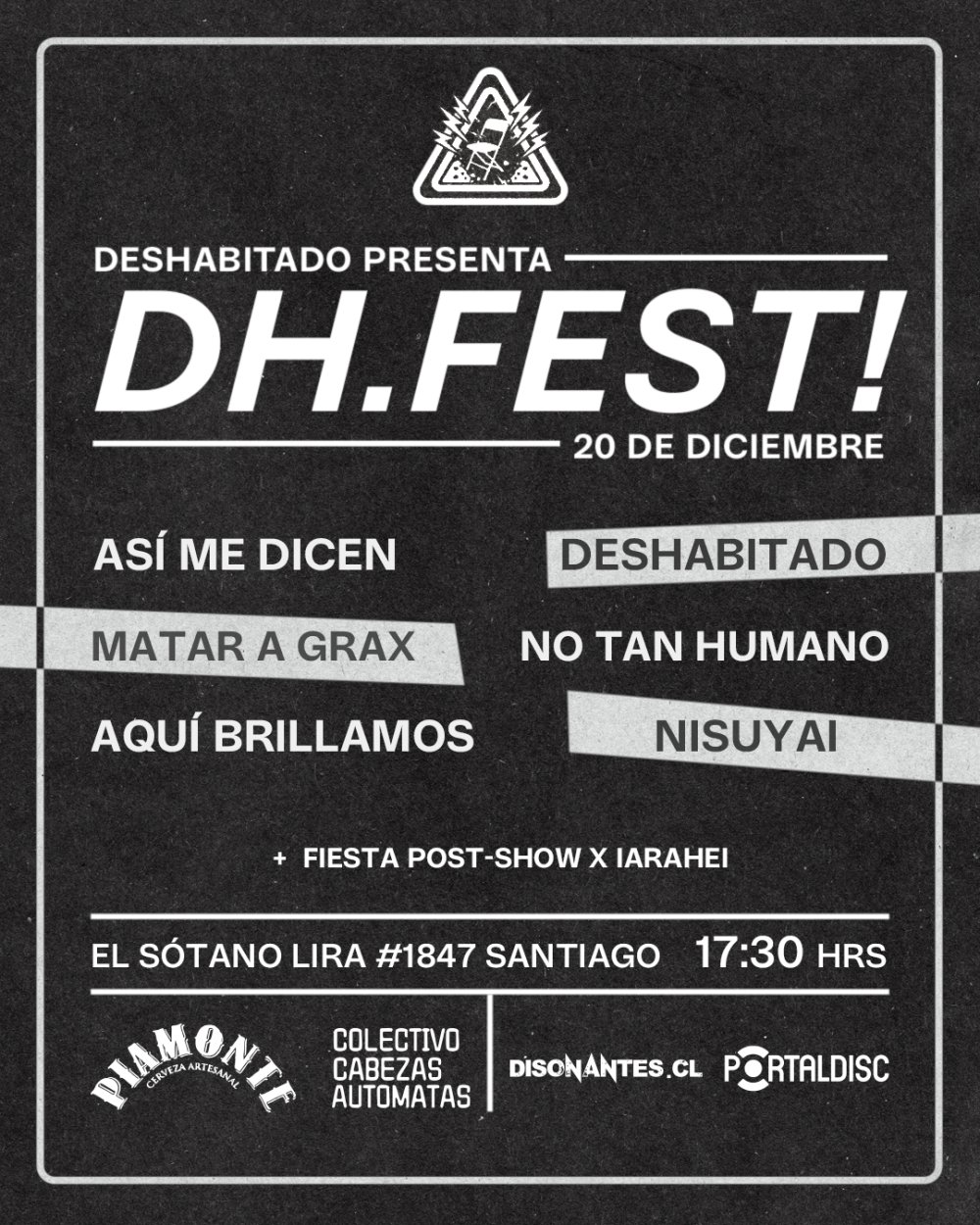 Flyer DH FEST EN CLUB EL SÓTANO