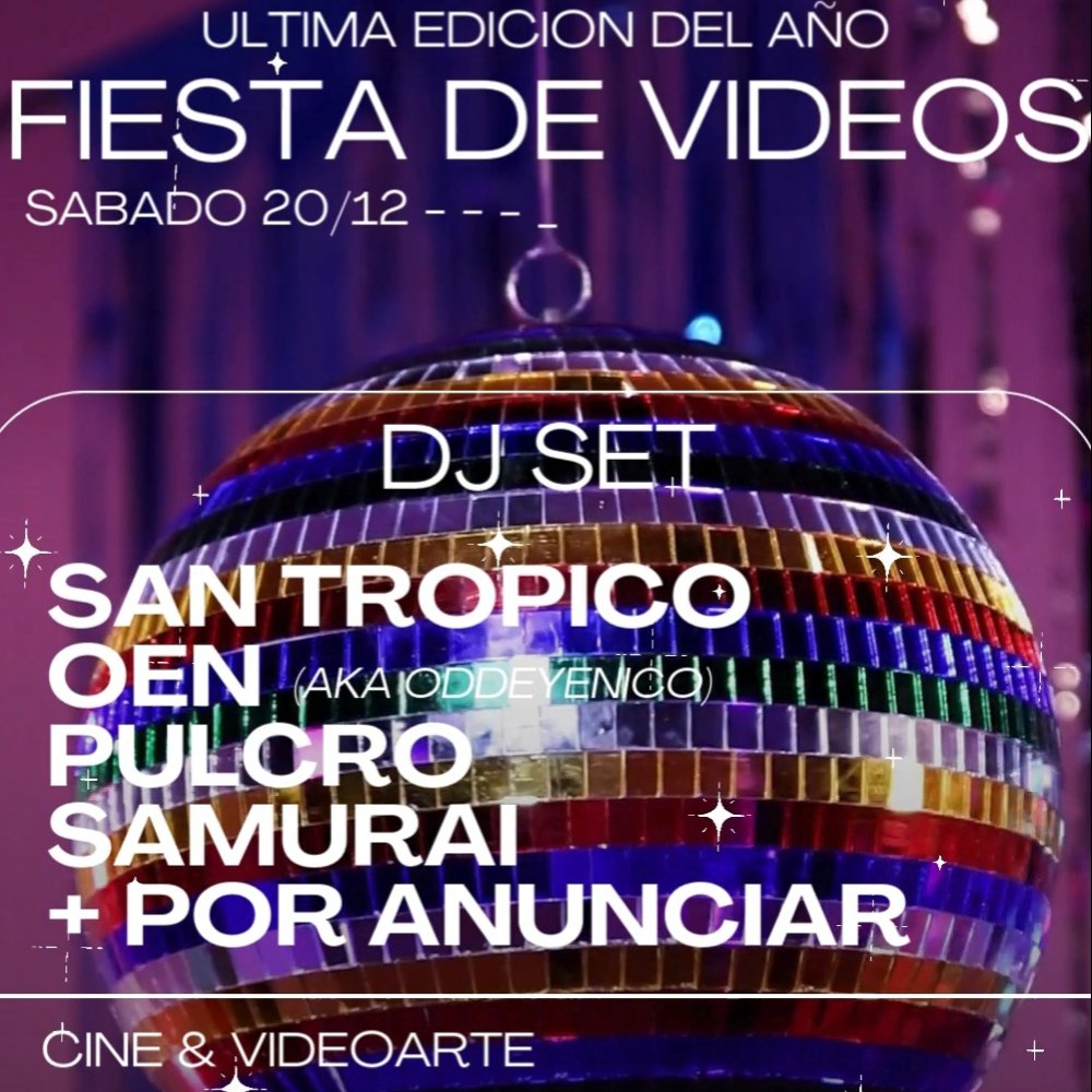 Flyer FIESTA DE VIDEOS EN CASA ESKALERA - ULTIMA EDICION DEL AÑO