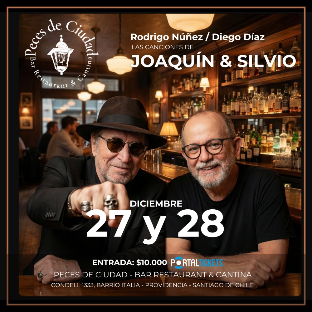 Flyer NOCHE DE SILVIO Y SABINA EN PECES DE CIUDAD