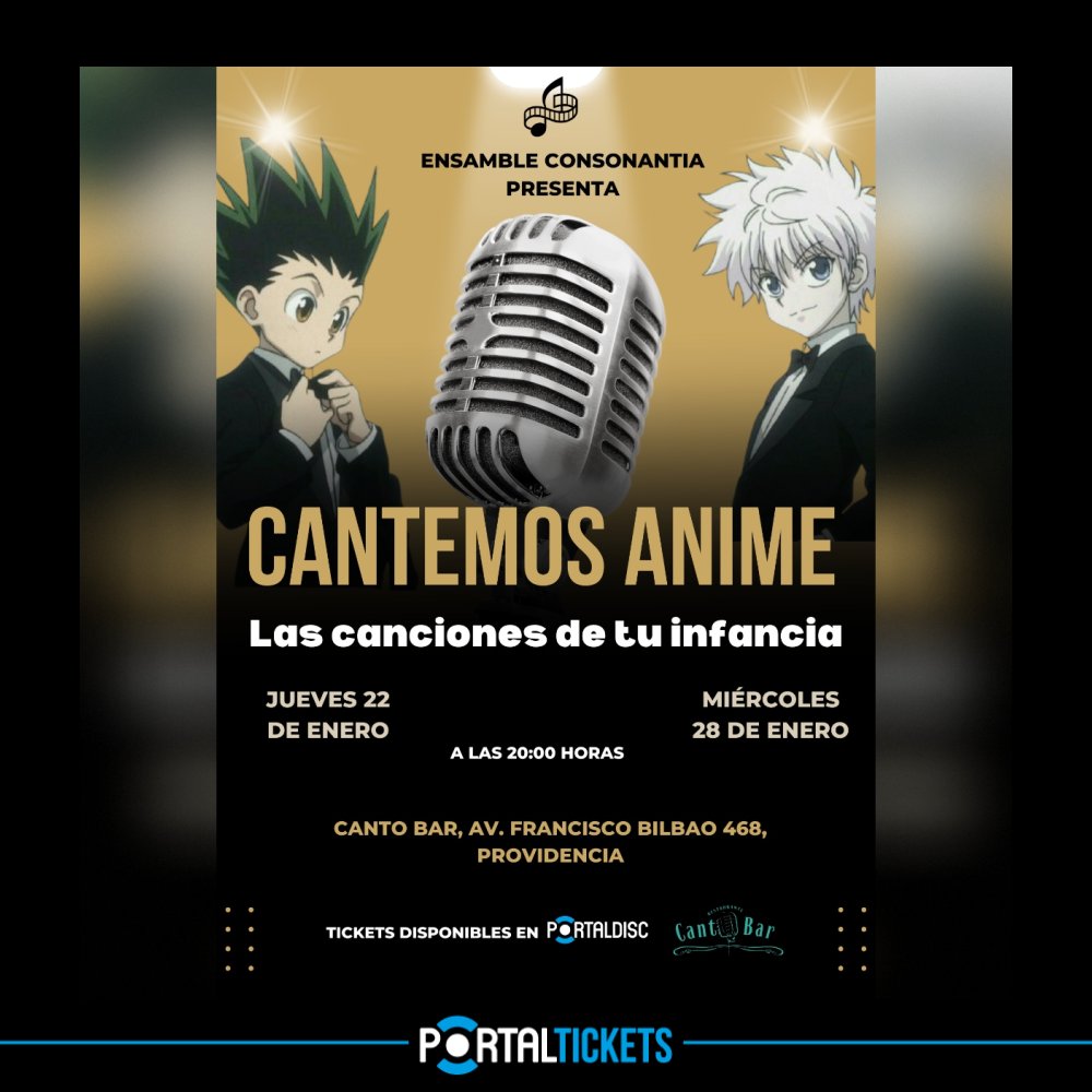 Flyer CANTEMOS ANIME EN CANTO BAR