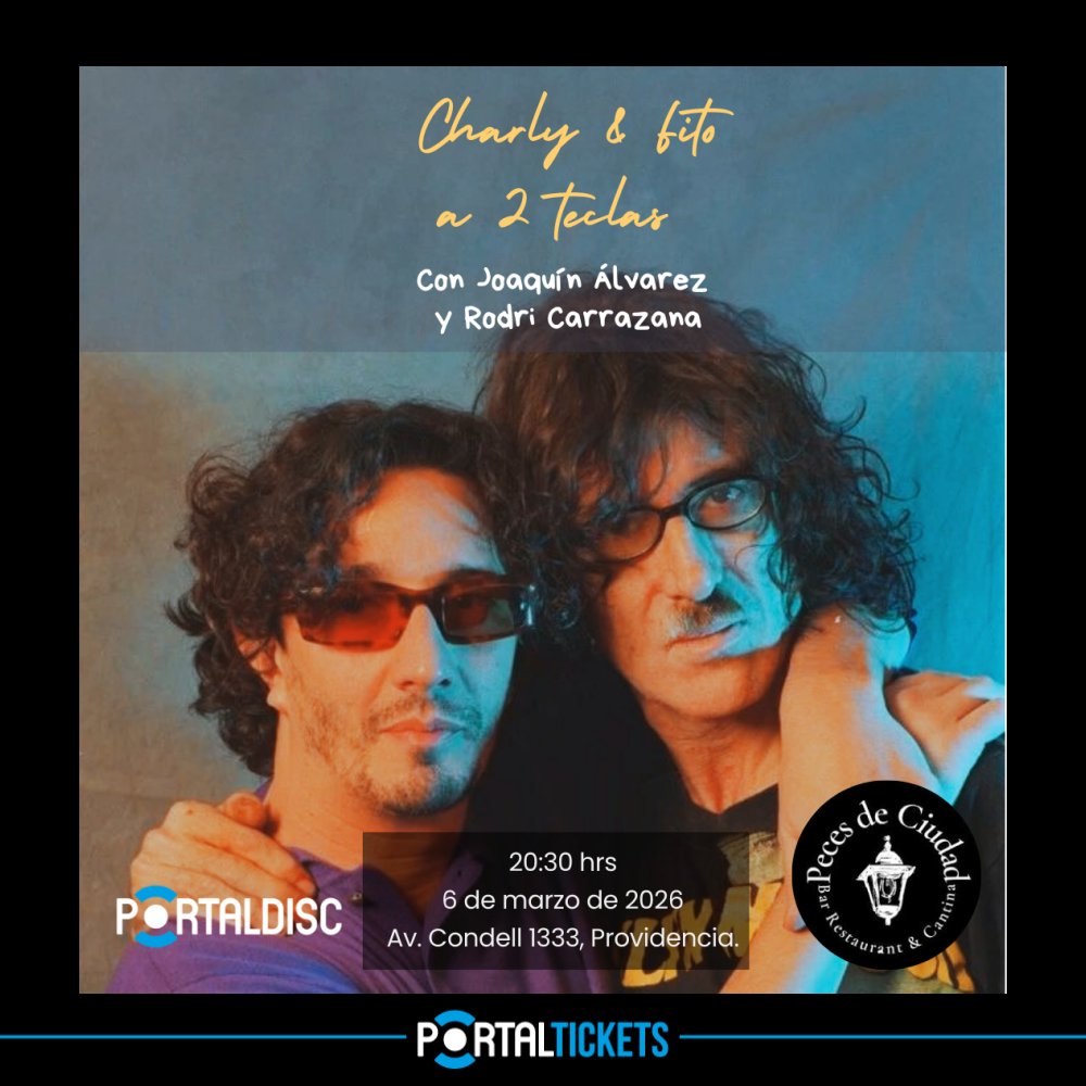 Flyer CHARLY Y FITO A 2 TECLAS EN CANTO BAR