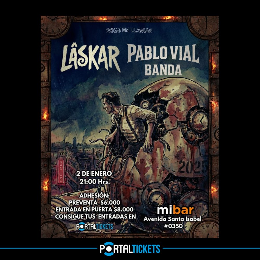 Flyer LASKAR + PABLO VIAL BANDA EN MIBAR