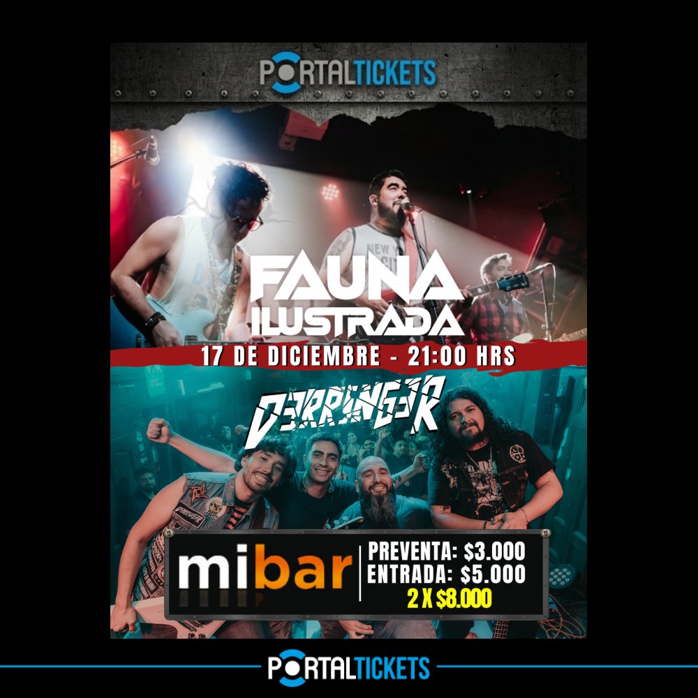 Flyer FAUNA ILUSTRADA + DERRINGER EN MIBAR