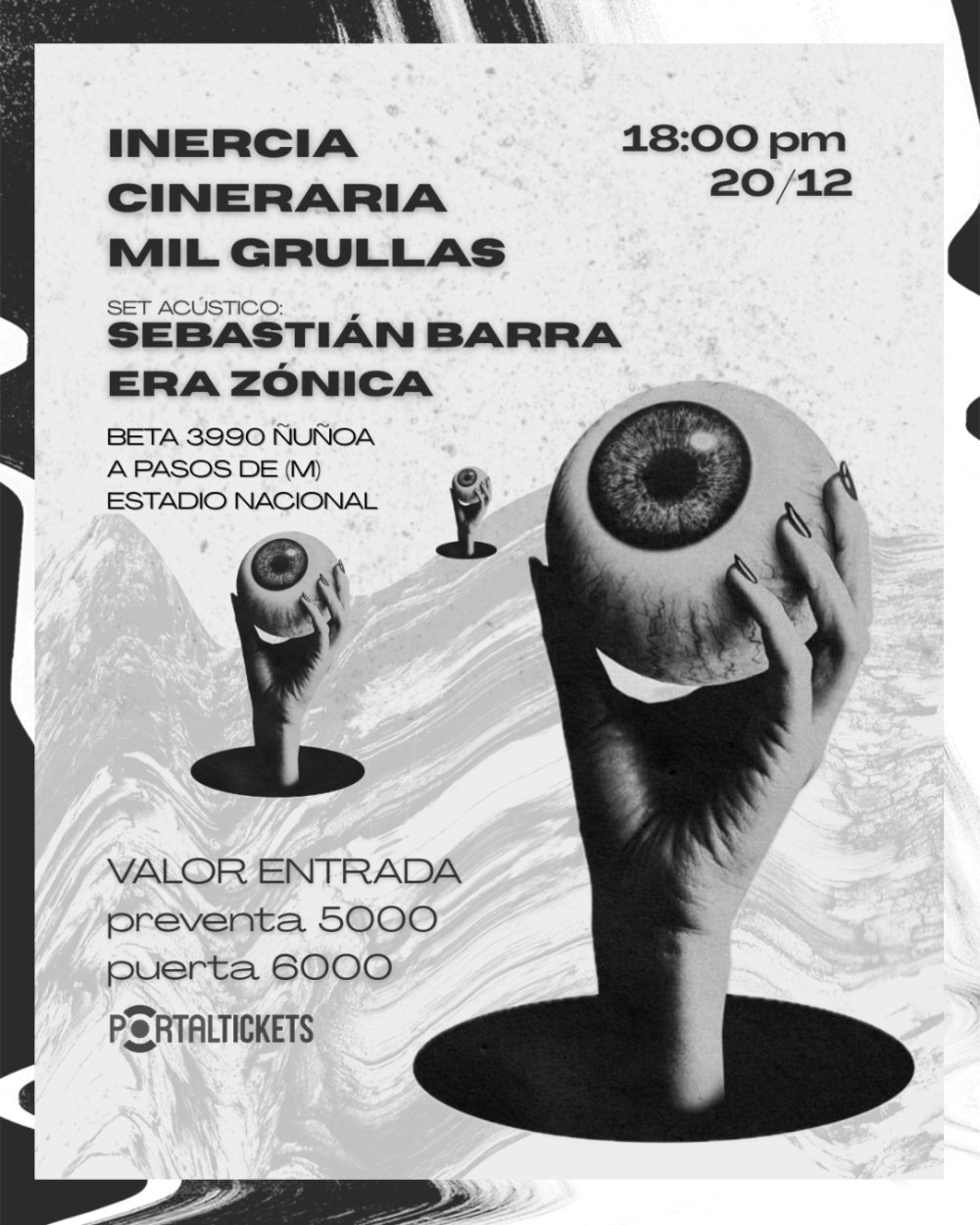 Flyer CICLO DE BANDAS Y ARTISTAS EN EL REFUGIO VOL. 1 EN ESTUDIO EL REFUGIO