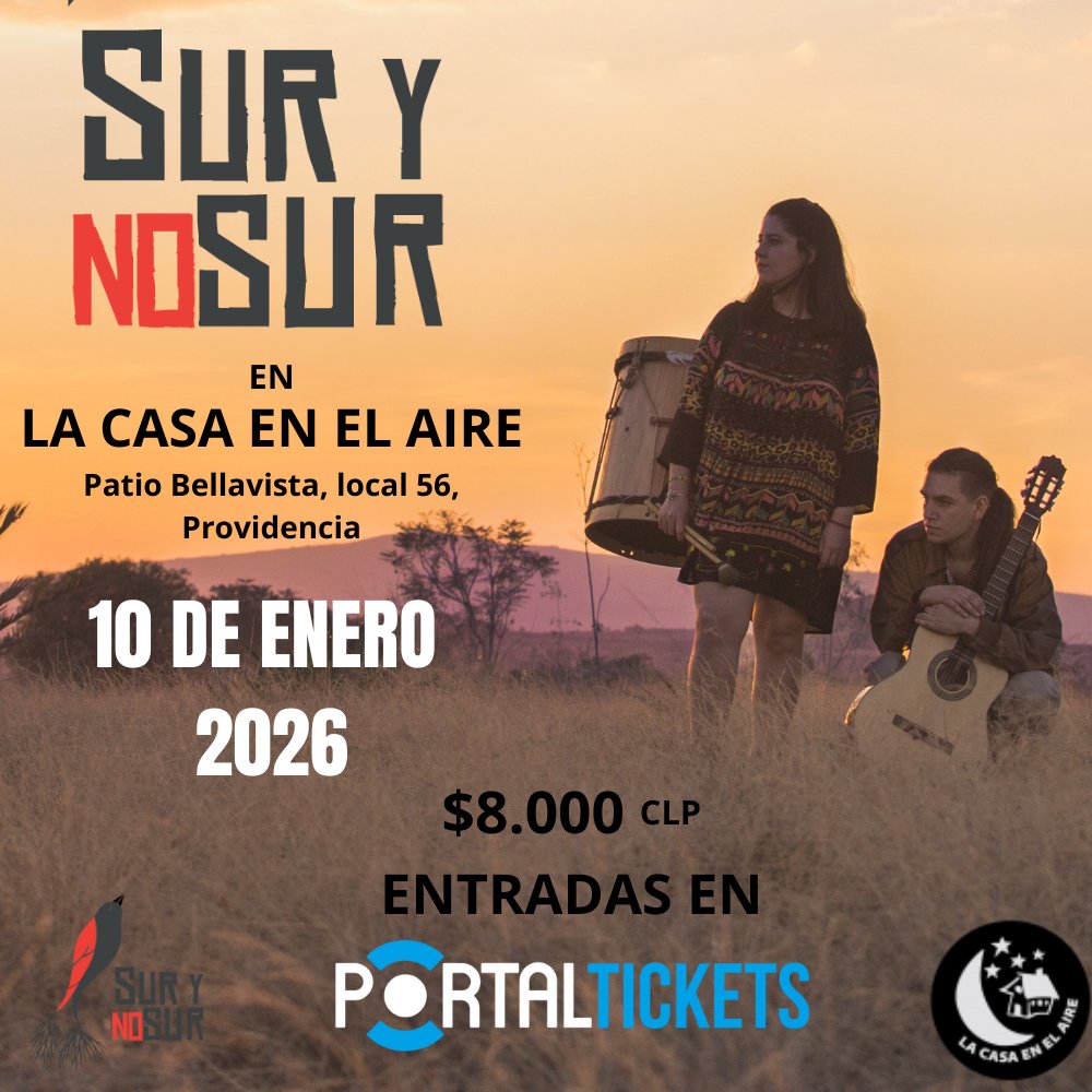 Flyer SUR Y NOSUR EN LA CASA EN EL AIRE