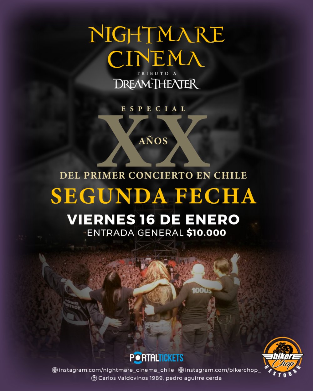 Flyer TRIBUTO A DREAM THEATER EN BIKER CHOP