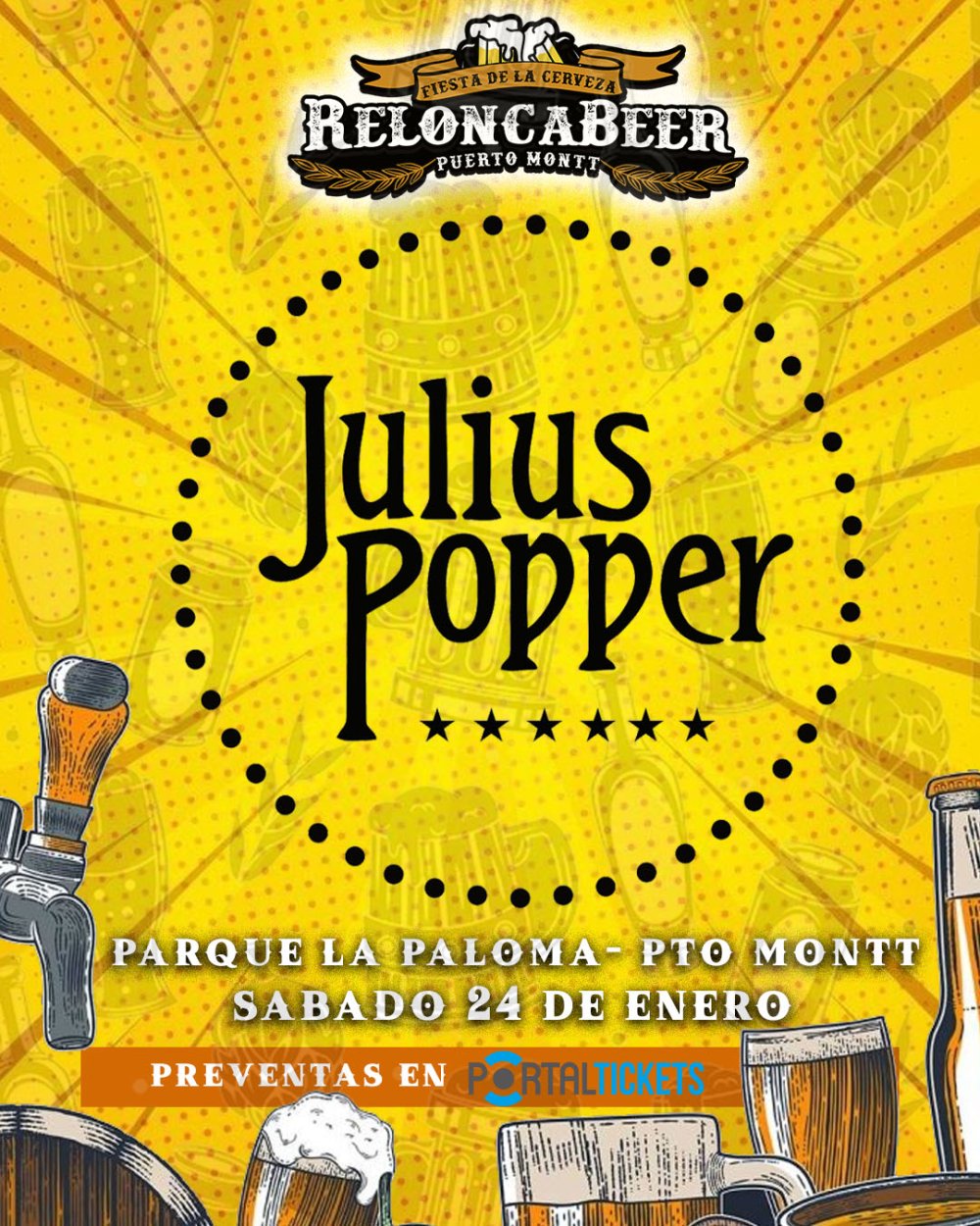 Flyer RELONCABEER 2026 EN PARQUE LA PALOMA, PUERTO MONTT