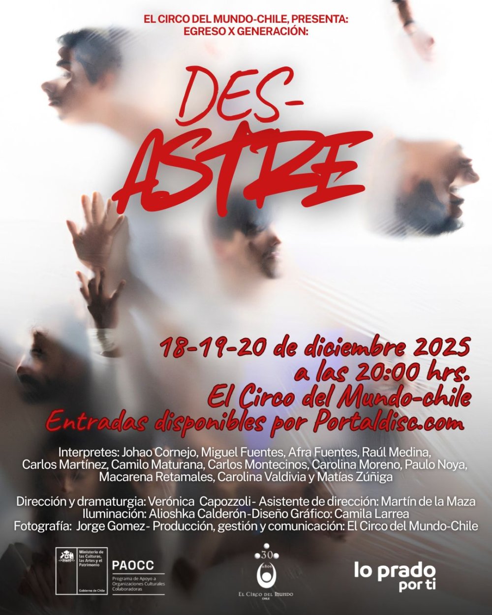 Flyer DES-ASTRE EN EL CIRCO DEL MUNDO