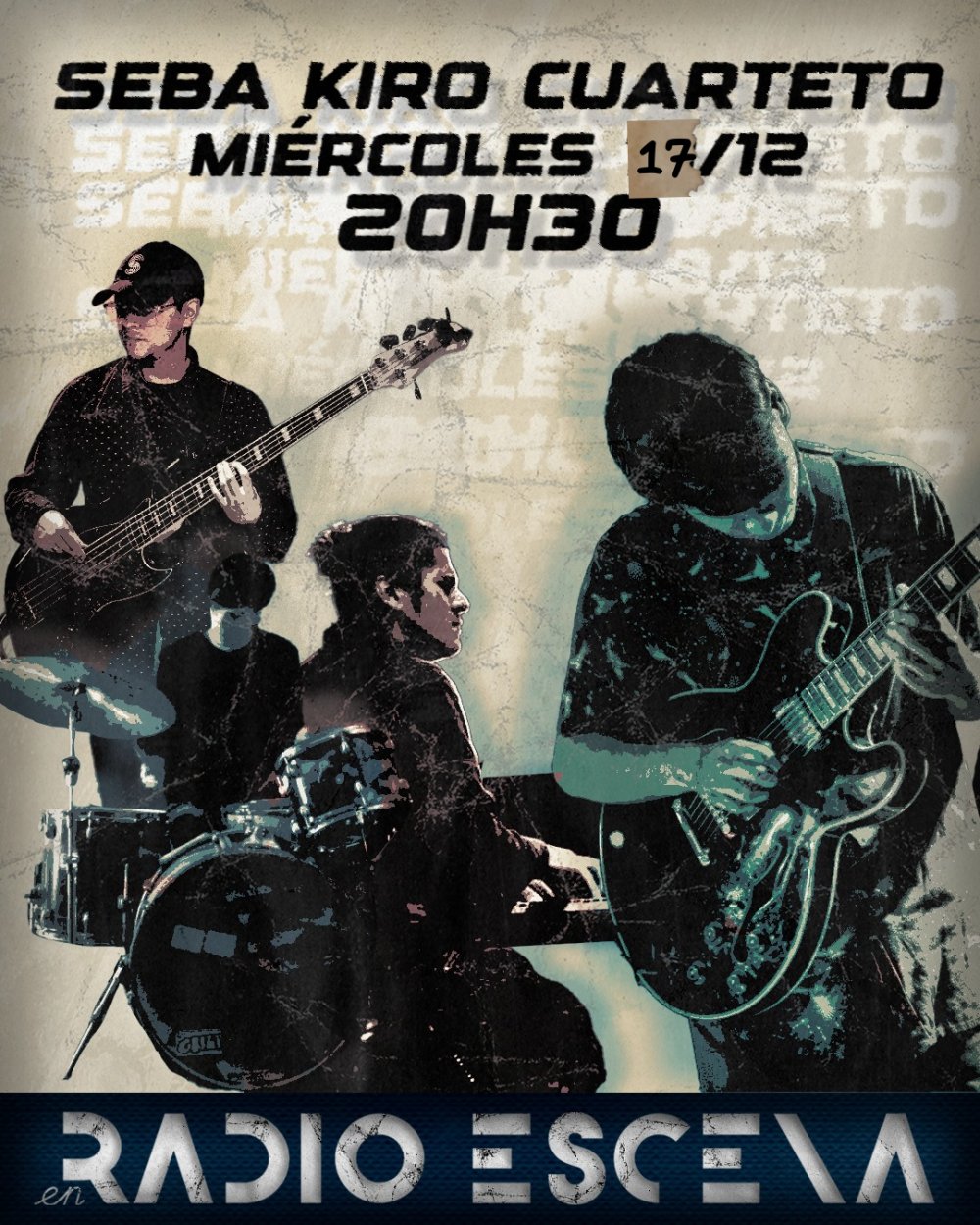 Flyer SEBA KIRO 4TETO EN RADIO ESCENA