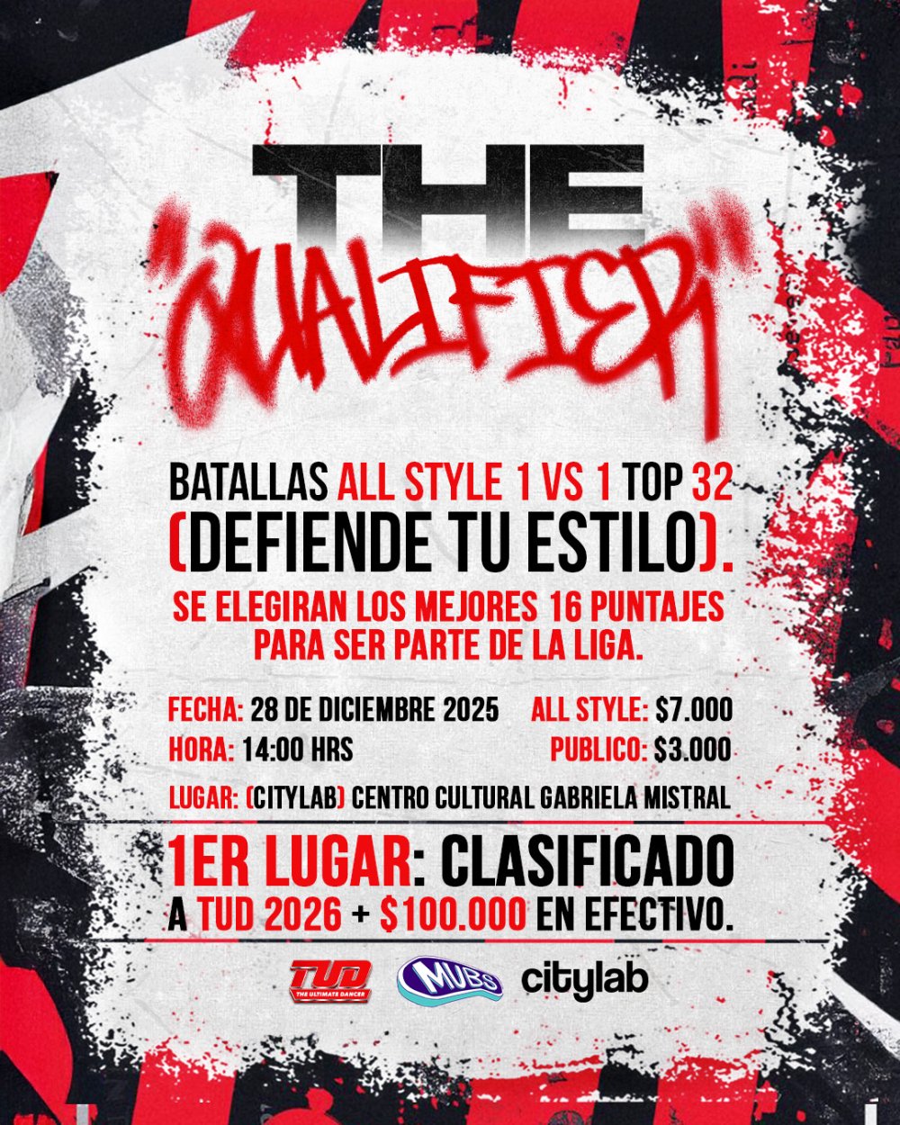 Flyer CLASIFICATORIA THE QUALIFIER” - TUD 2026 EN CITYLAB, GAM