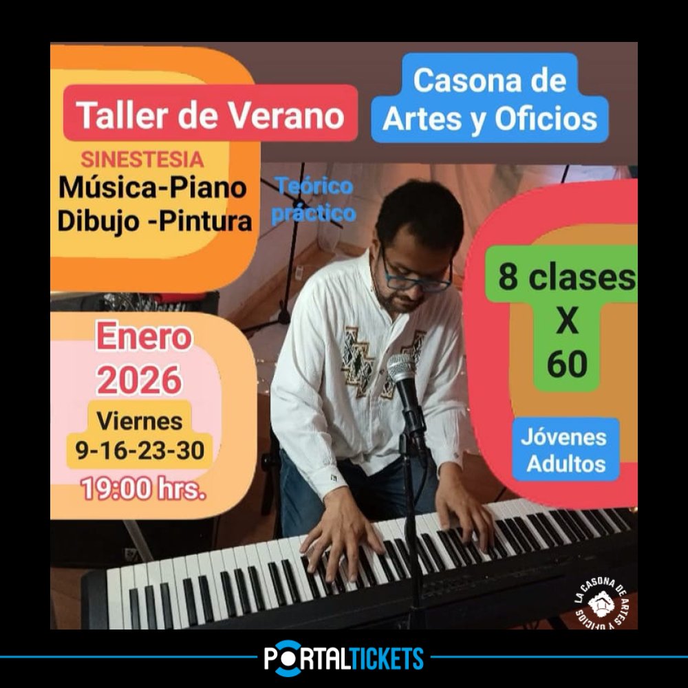 Flyer TALLER: ARTE PARA VIVIR EN CASONA DE ARTES Y OFICIOS