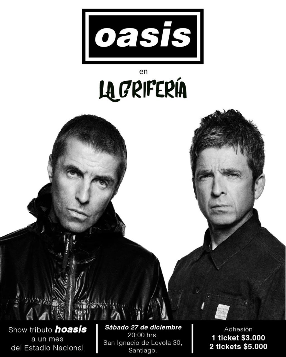 Flyer HOASIS LIVE 25’ @ LA GRIFERIA