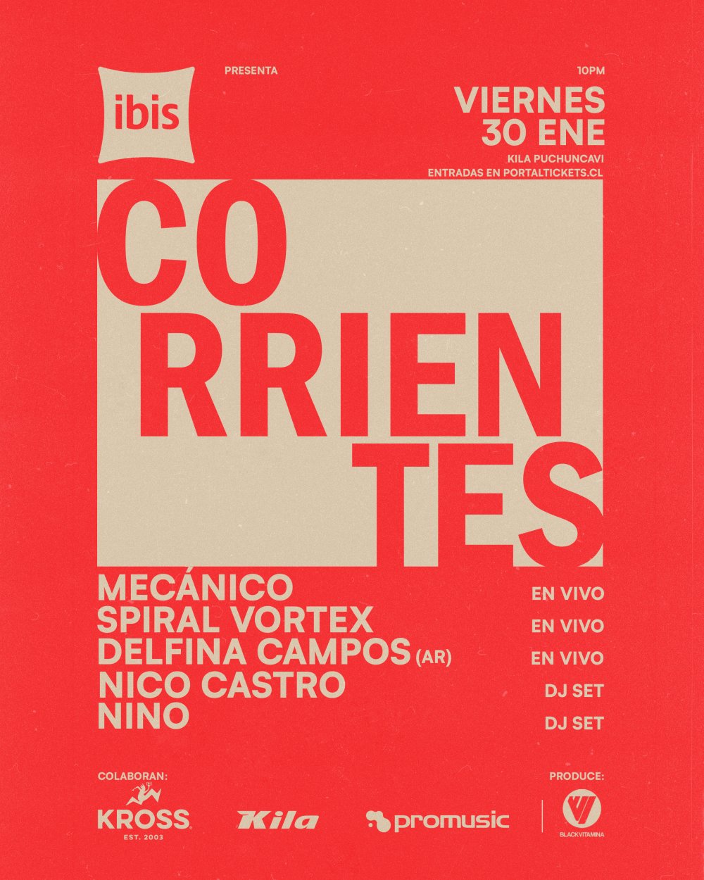 Imagen del evento: CORRIENTES EN LA COSTA: MECÁNICO + SPIRAL VORTEX + DELFINA CAMPOS + NICO CASTRO + NINO EN PUCHUNCAVI