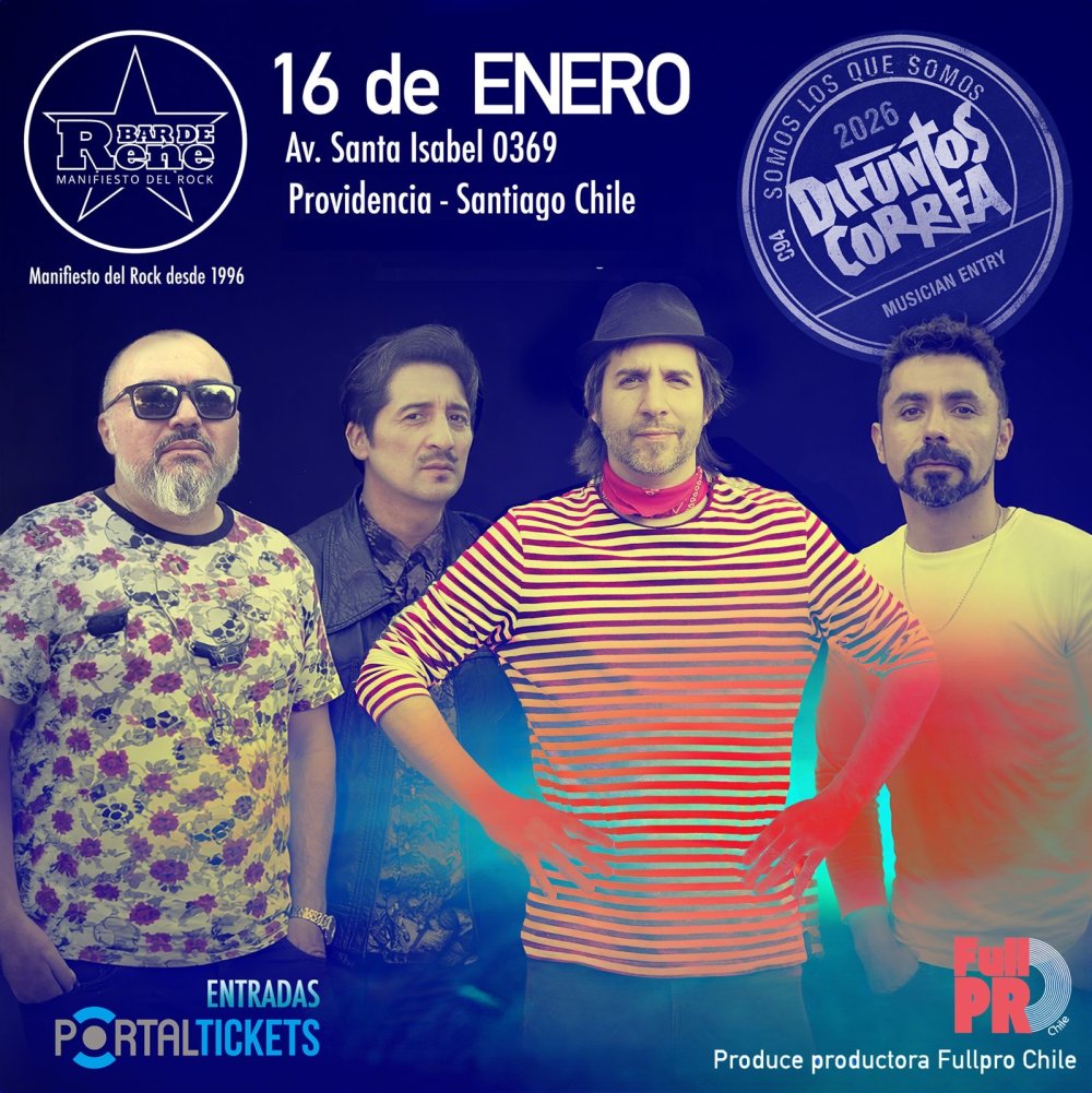 Flyer DIFUNTOS CORREA // SOMOS LOS QUE SOMOS // BAR DE RENÉ