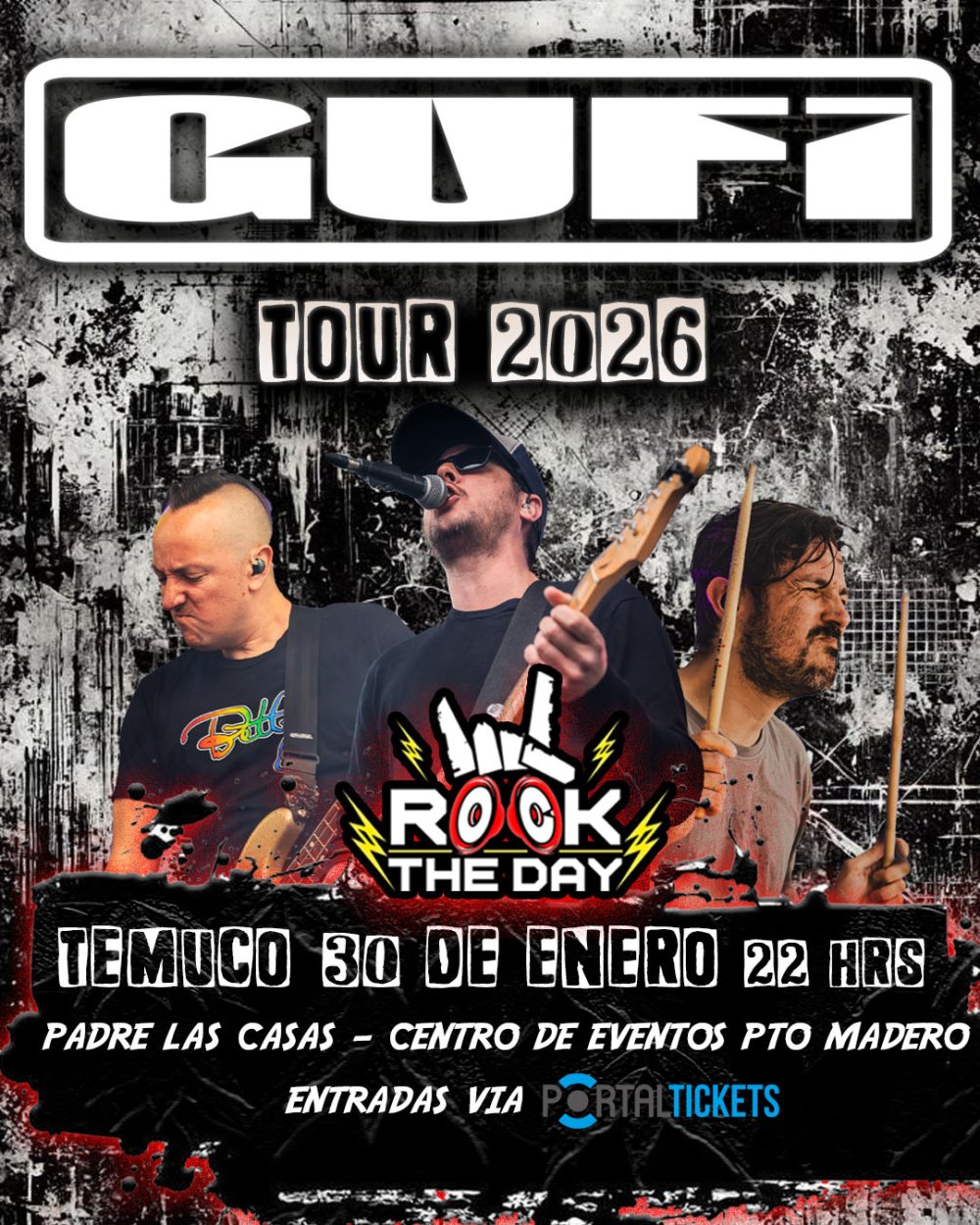 Flyer ROCK THE DAY TEMUCO 2026