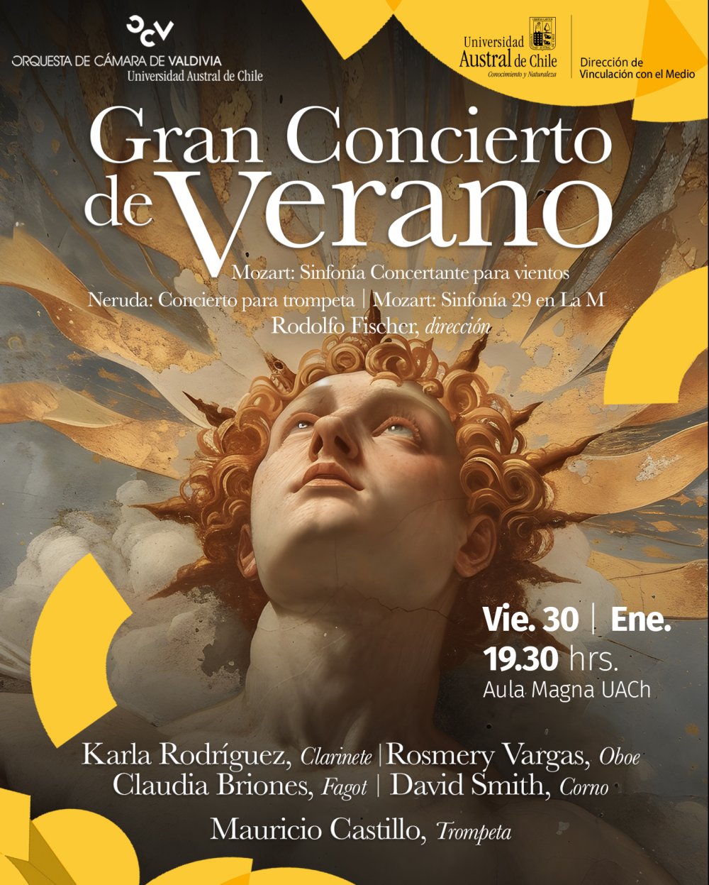Imagen del evento: OCV PRESENTA: GRAN CONCIERTO DE VERANO EN AULA MAGNA UACH, VALDIVIA