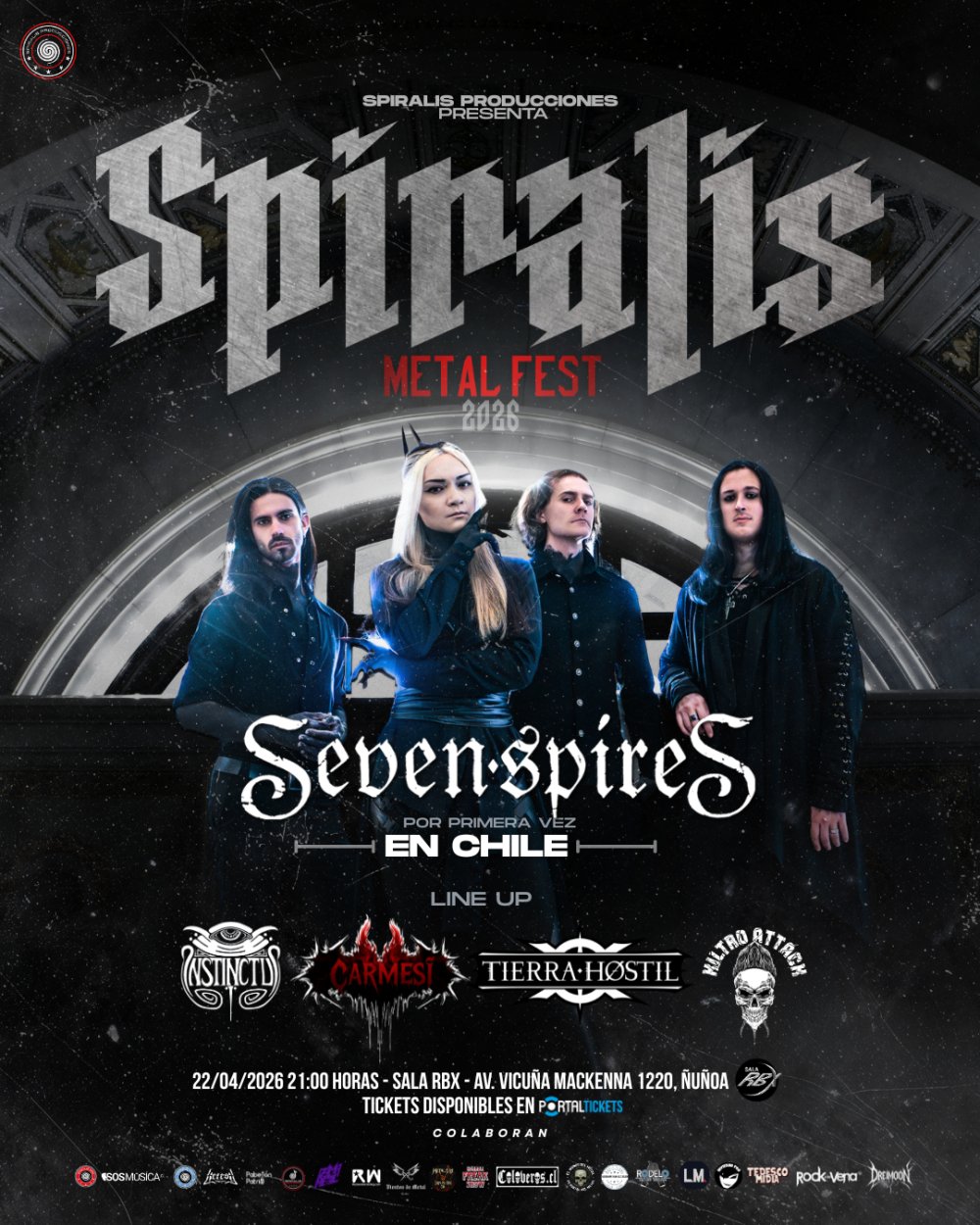 Imagen del evento: SEVEN SPIRES EN CHILE - SPIRALIS METAL FEST - SALA RBX