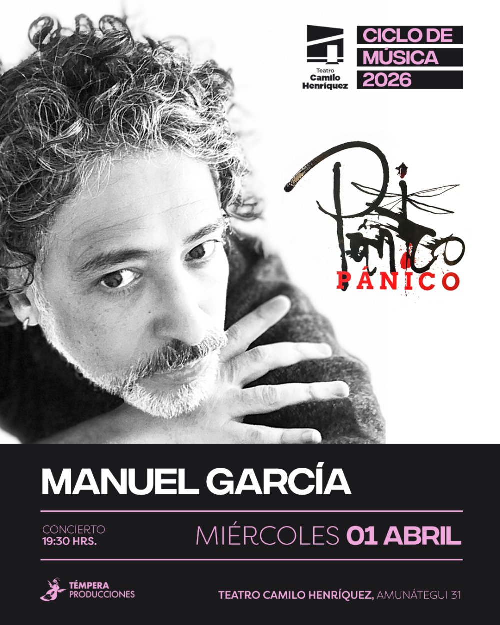 Flyer MANUEL GARCÍA - CICLO DE MÚSICA EN EL CAMILO HENRÍQUEZ