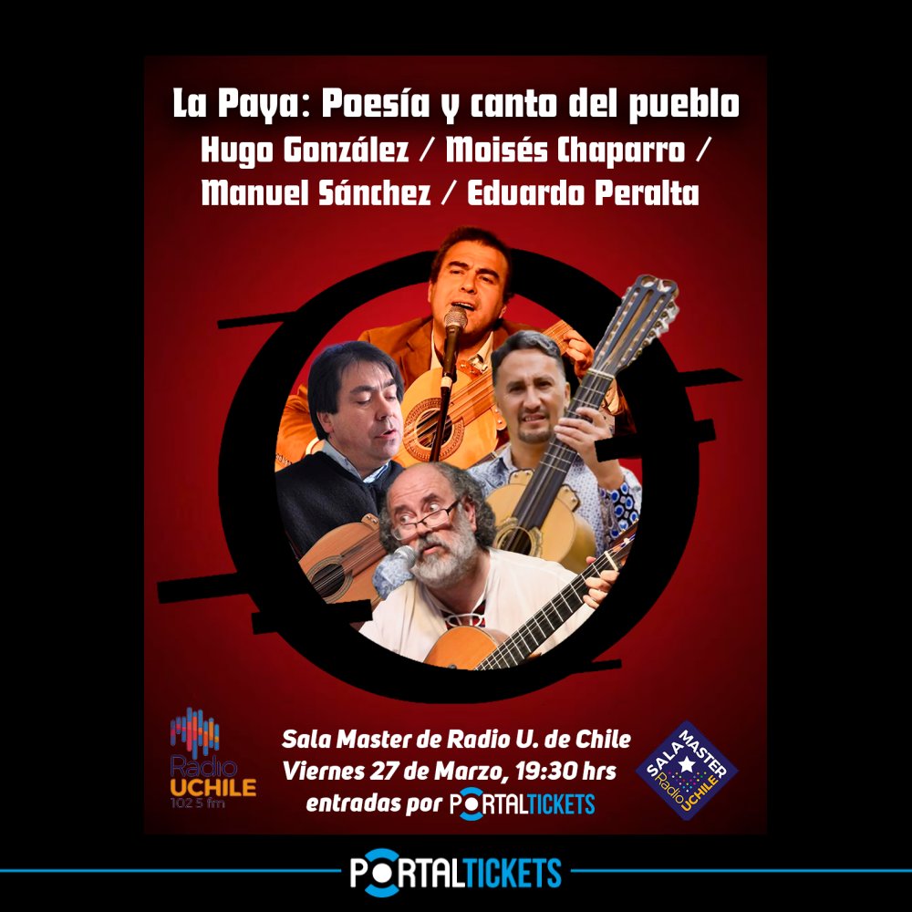 Flyer LA PAYA: POESÍA Y CANTO DEL PUEBLO EN SALA MASTER