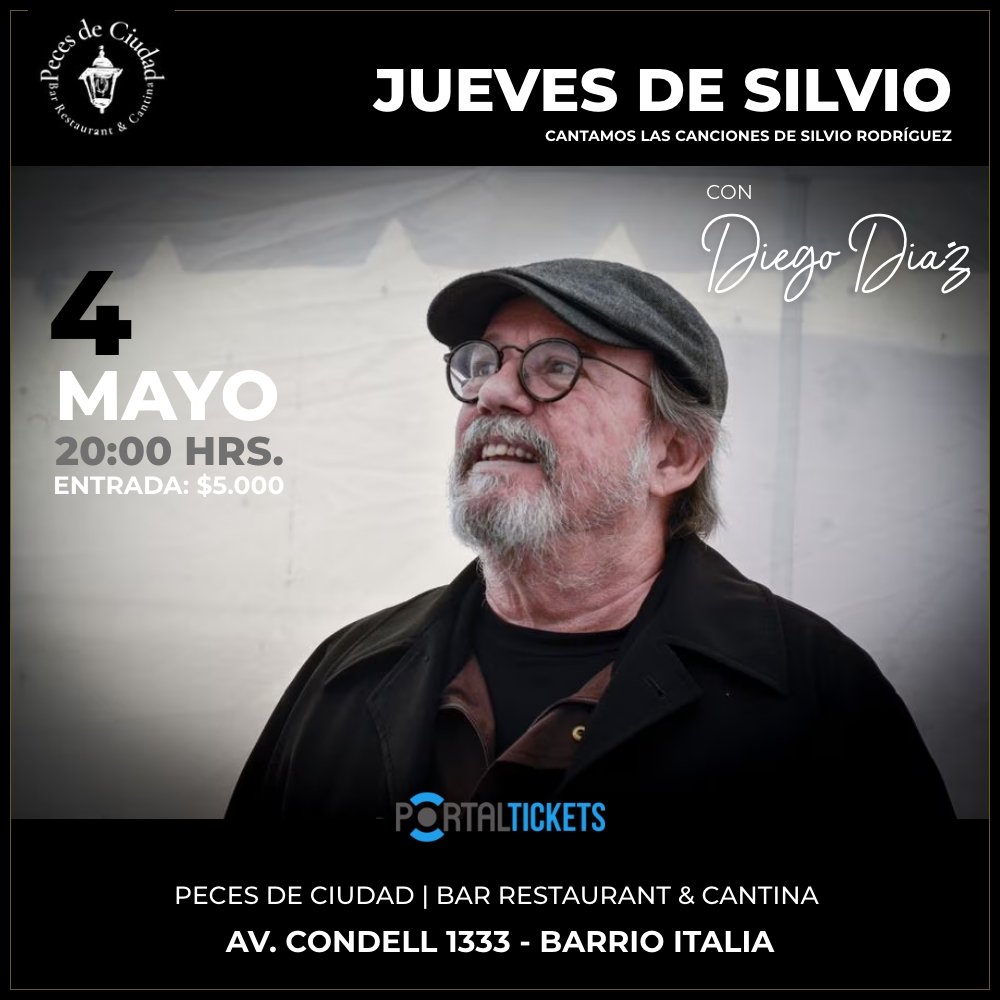 Flyer Evento JUEVES DE SILVIO EN PECES DE CIUDAD