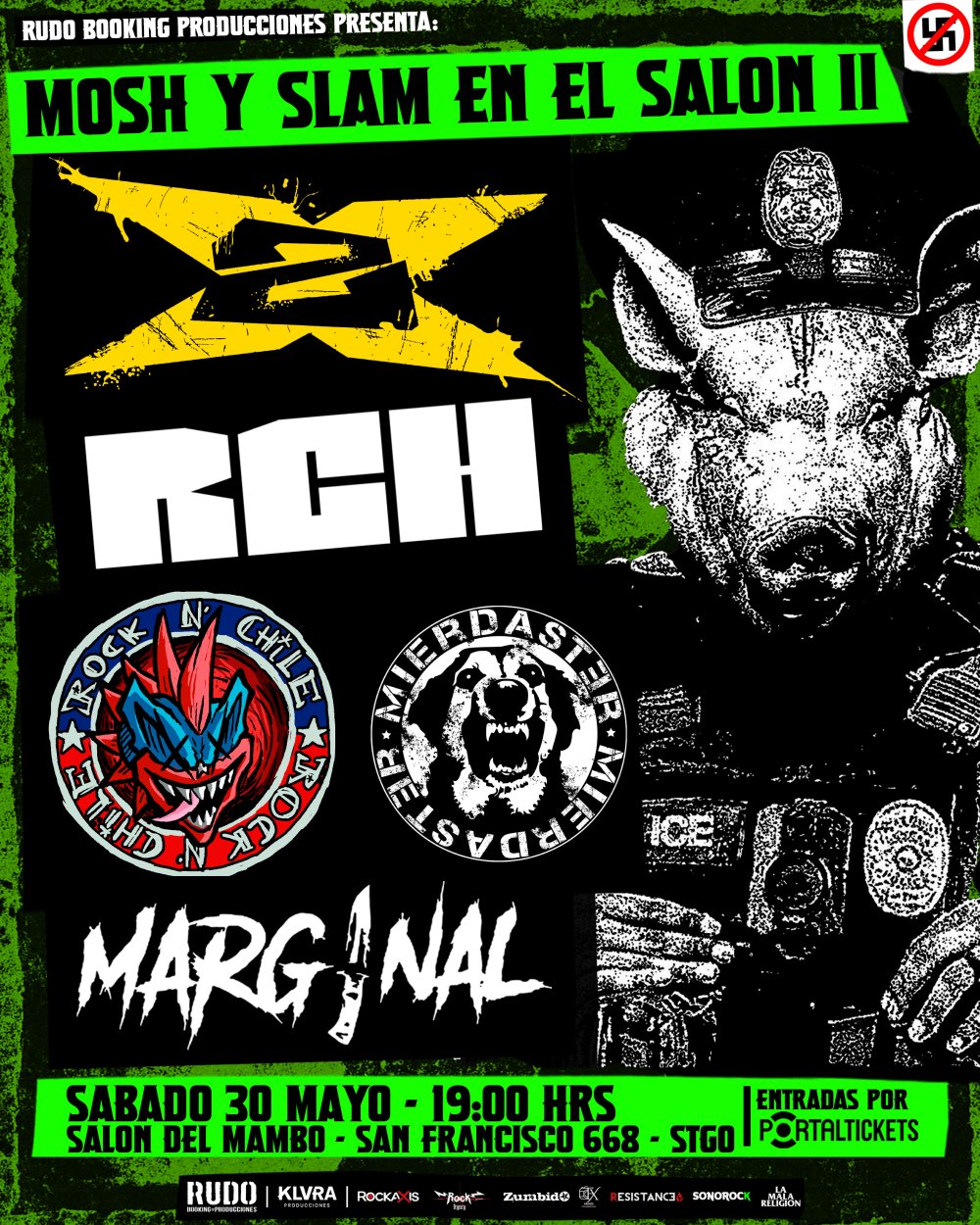 Flyer MOSH Y SLAM EN EL SALON 2 EN SALÓN DEL MAMBO