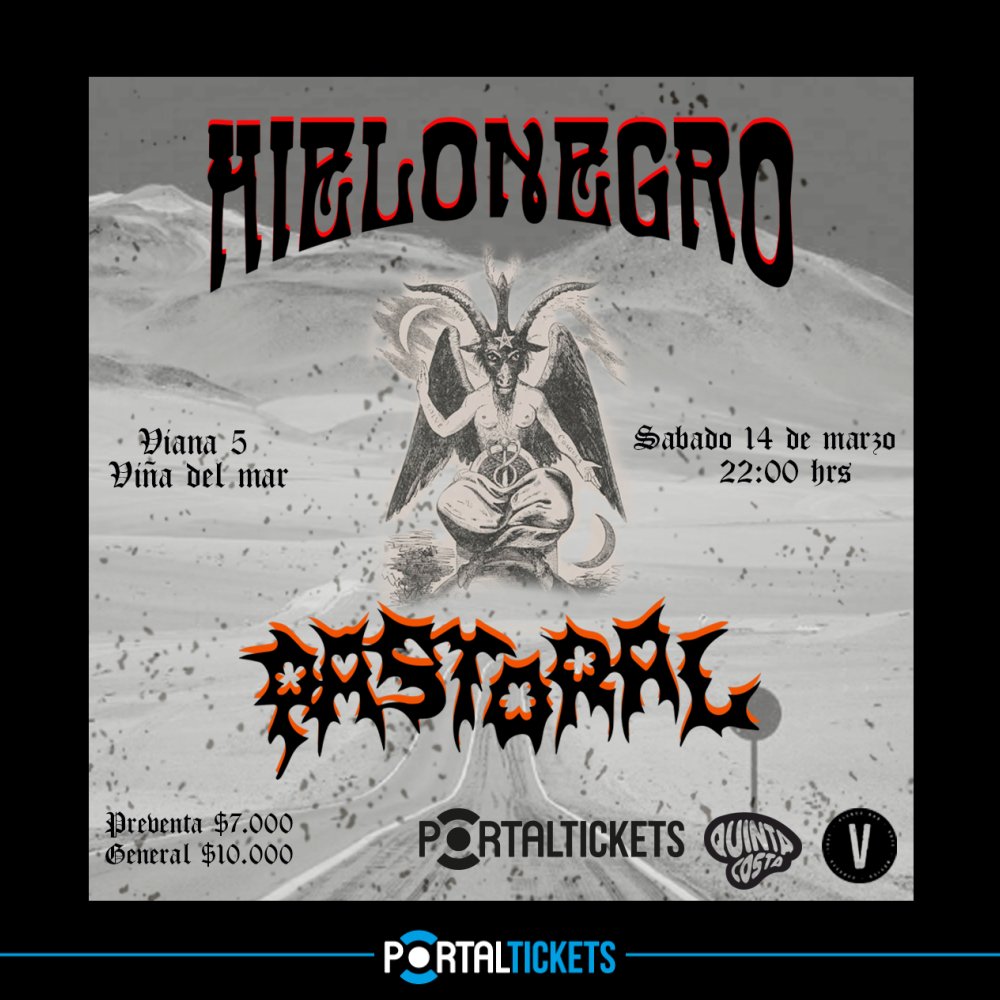 Flyer HIELO NEGRO + PASTORAL EN BAR VIENÉS, VIÑA DEL MAR