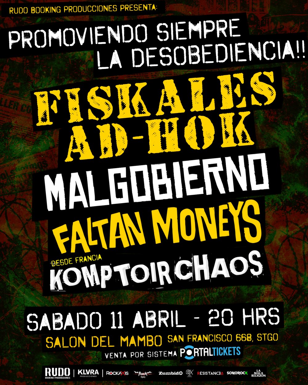 Flyer FISKALES AD HOK EN EL SALON DEL MAMBO