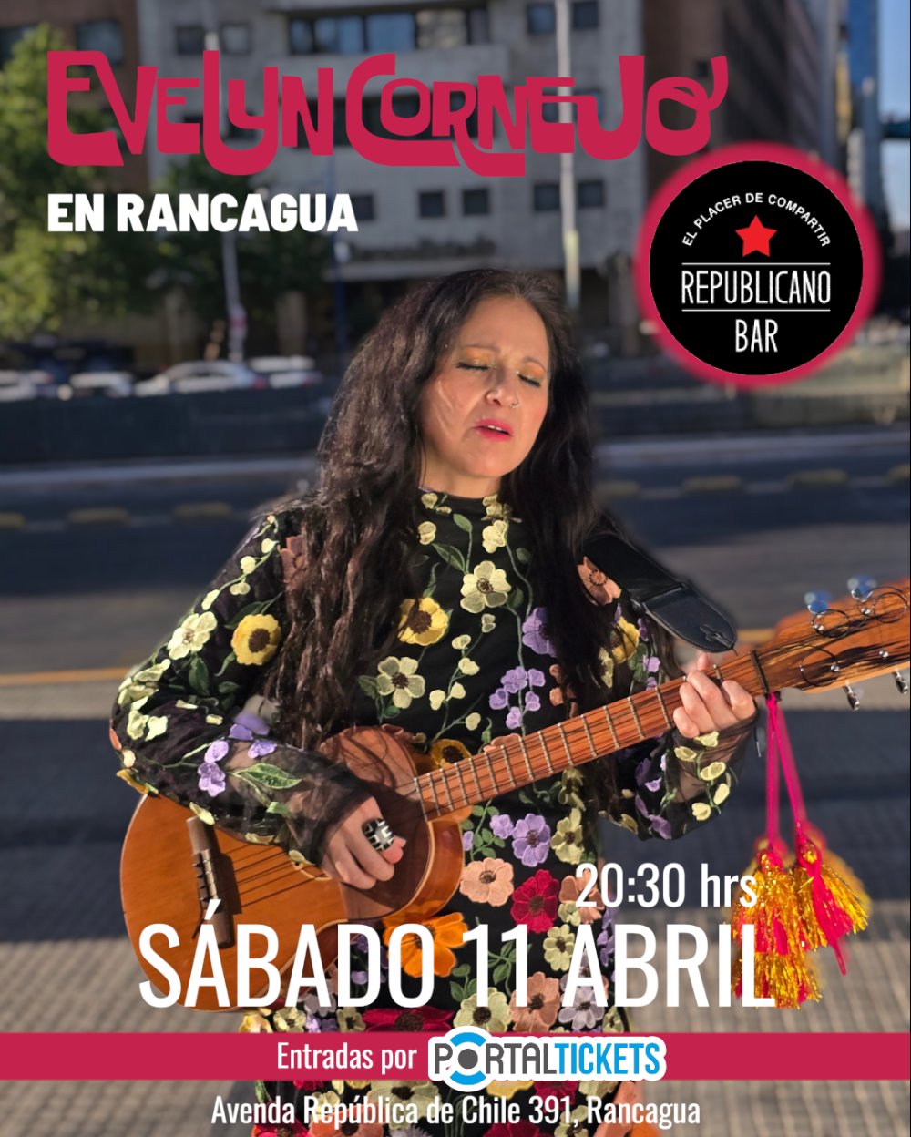 Flyer EVELYN CORNEJO EN RANCAGUA - REPUBLICANO BAR