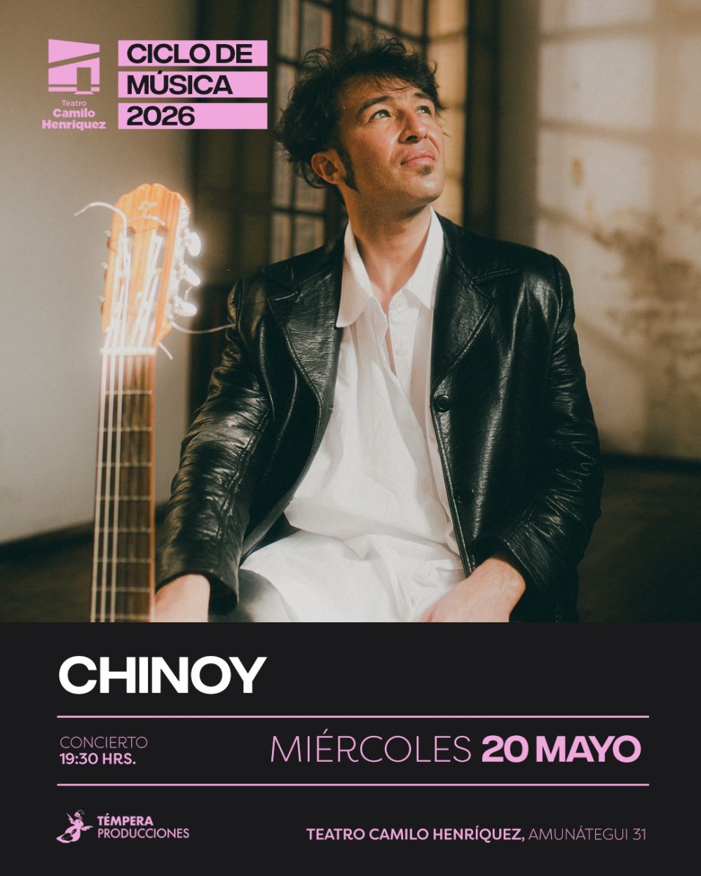 Flyer CHINOY - CICLO DE MÚSICA EN EL CAMILO HENRÍQUEZ