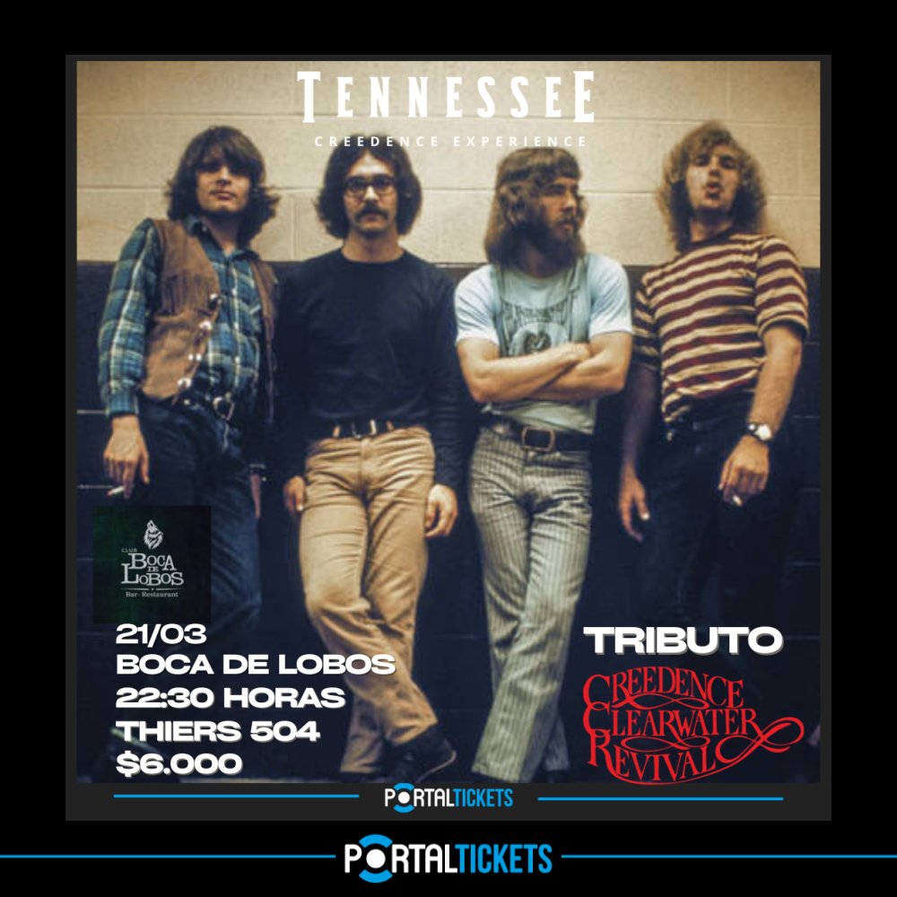 Imagen del evento: TENNESSEE: TRIBUTO A CREEDENCE EN BOCA DE LOBOS, TEMUCO