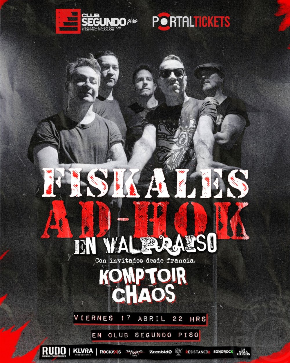 Flyer FISKALES AD-HOC EN VALPARAÍSO – CLUB SEGUNDO PISO