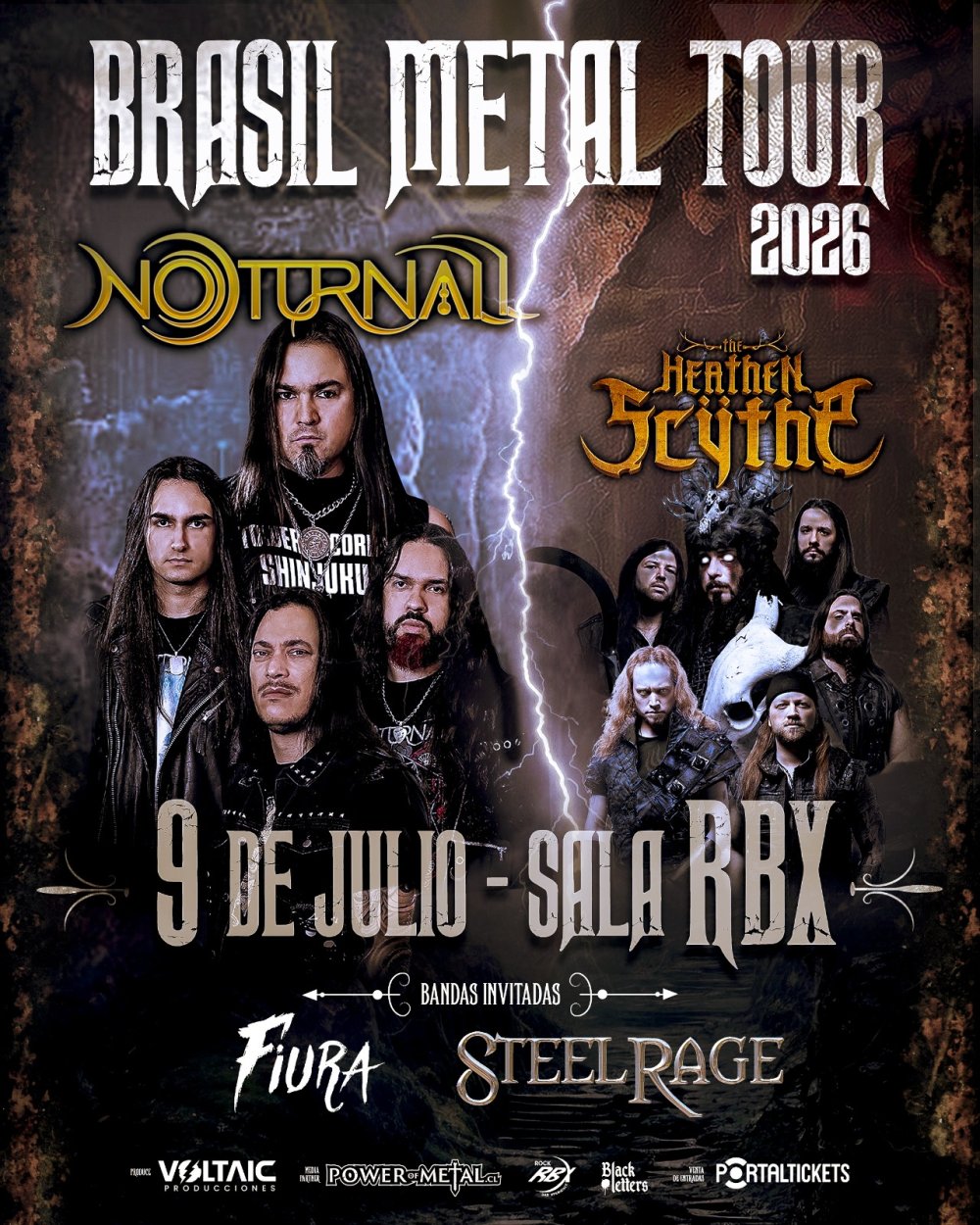 Flyer BRASIL METAL TOUR EN SALA RBX: ROCK BAR EXPERIENCE