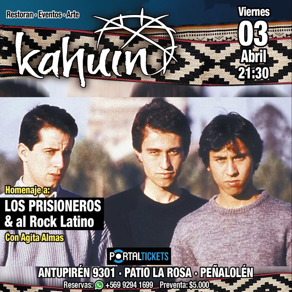 Imagen del evento: KAHUIN PRESENTA: HOMENAJE A LOS PRISIONEROS & AL ROCK LATINO