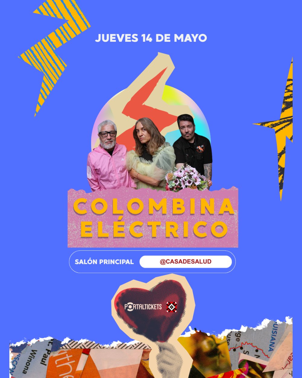Flyer COLOMBINA PARRA ELECTRICO EN CASA DE SALUD, CONCEPCIÓN